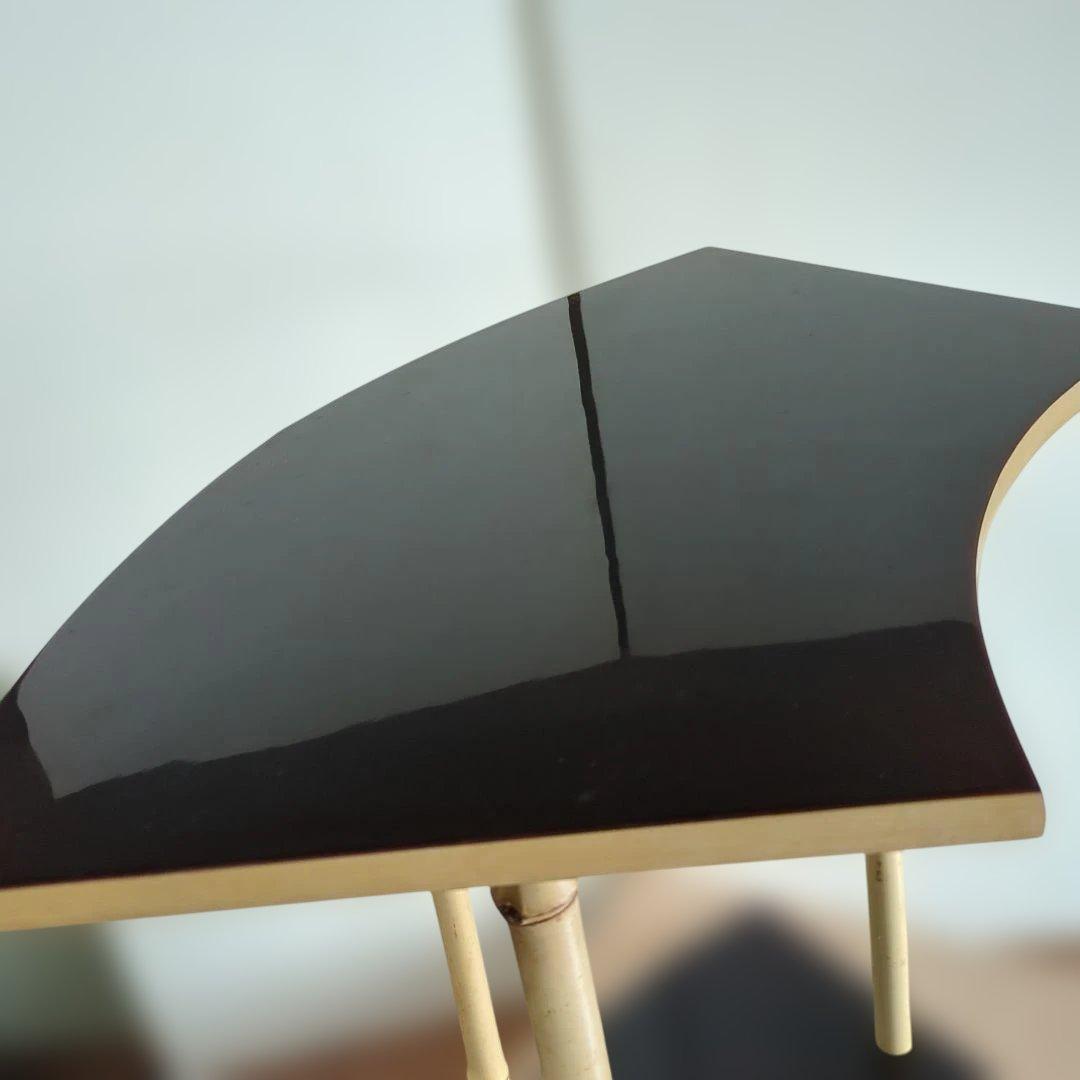 扇面棚 即中斎好 茶道具　棚　木製　漆器　組み立て式　在銘　木箱