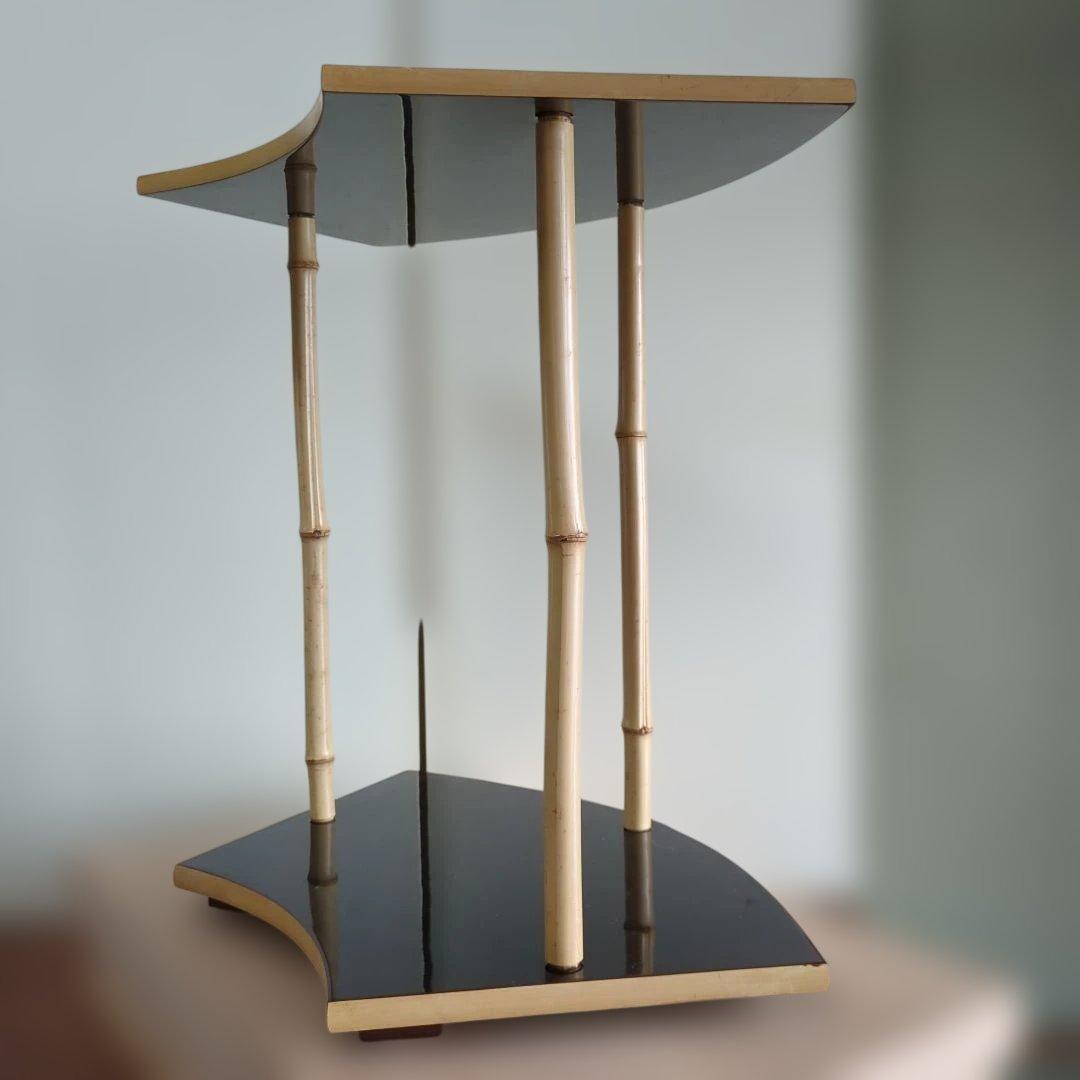 扇面棚 即中斎好 茶道具　棚　木製　漆器　組み立て式　在銘　木箱