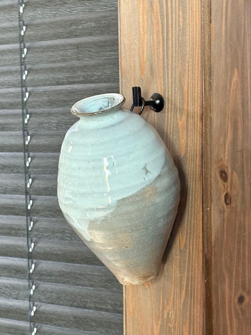 茶道具　萩焼「ちまき掛花入」十二代　坂倉新兵衛造　共箱あり