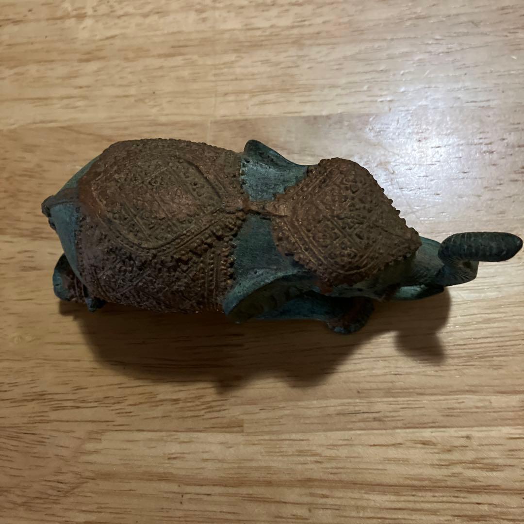 ロイヤル ゴールデン パティナ ブロンズ 象置物 青銅 幸運 工芸品