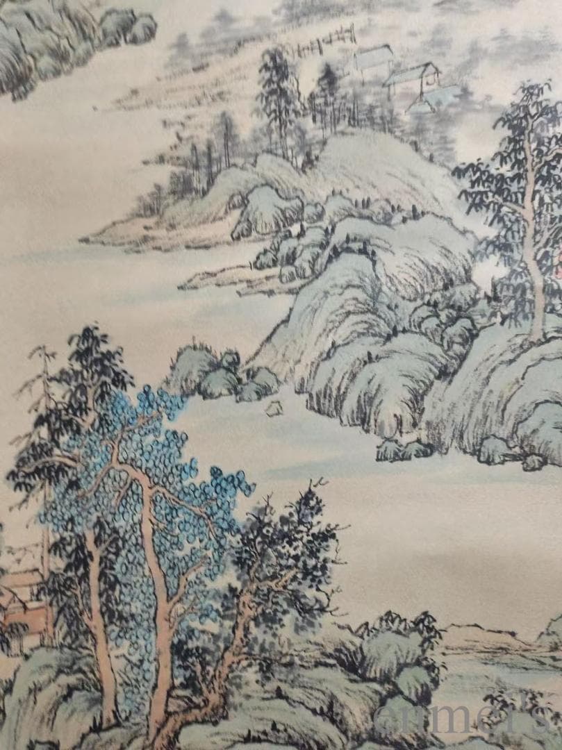 中国古美術.明時代.王監款.花鳥図.宣紙.三尺手描き.掛け軸.水墨画.名家.旧蔵