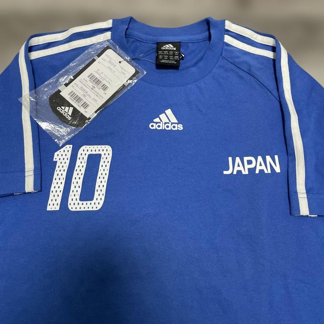 デッドストックAdidas万国旗タグ JAPAN10ユニフォームデザインTシャツ