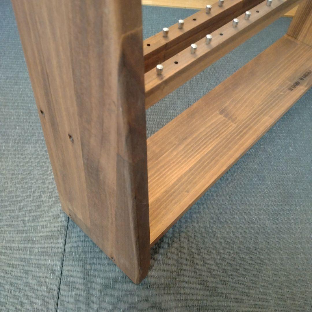 ✨️新品級✨️ WOOD WORKS リールスタンド ブラウン リール置き 釣具