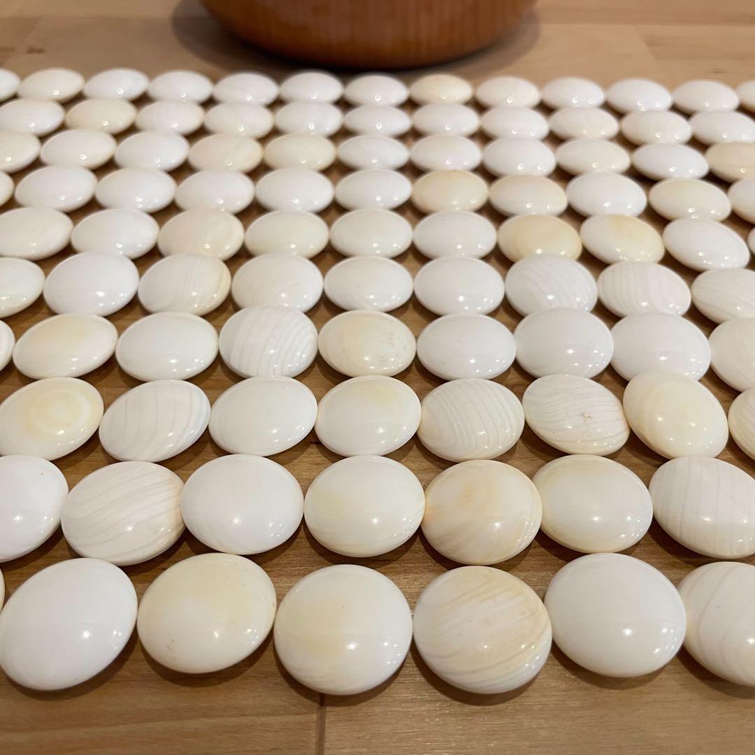 美品‼️高級碁石 那智黒 181個 蛤 180個 けやき碁筒付き 33〜34号