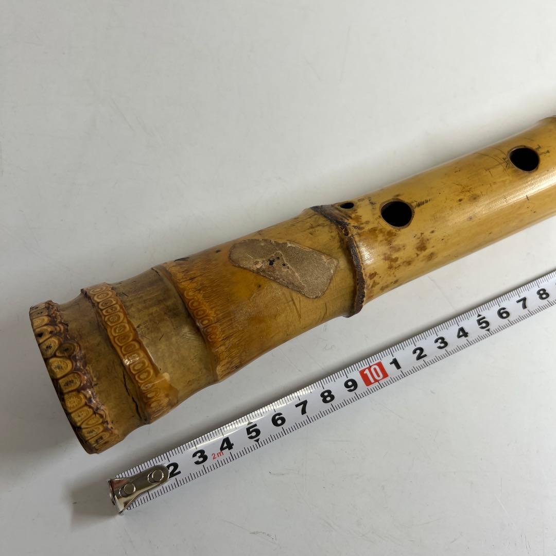 鳳舟在銘　銀三線尺八　長さ約58㎝　東Y7-1218①