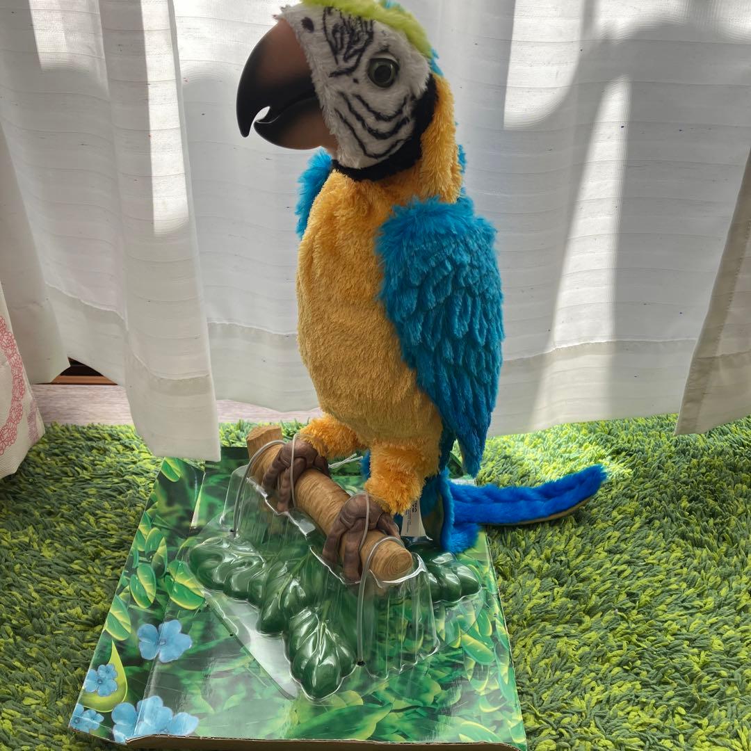 夢おうむ　ぬいぐるみ　いんこ　セガトイズ　鳥　野鳥　南国　本体のみ　リモコンなし