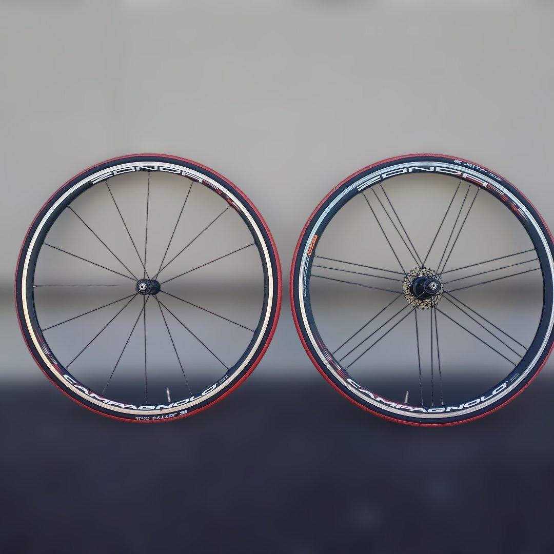 Campagnolo Zonda ホイールセット 700C ブラック/レッド