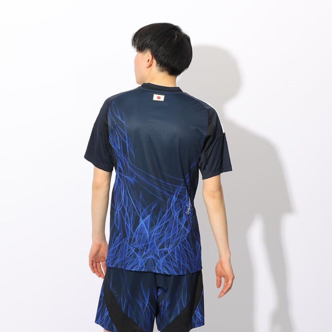 サッカー観戦に❤️Y-3 サッカーウェア ユニフォーム 青 Lサイズ