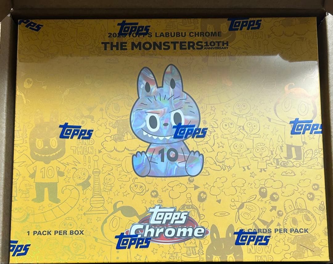 新品未使用 Topps LABUBU Chrome 10周年記念ボックス1box