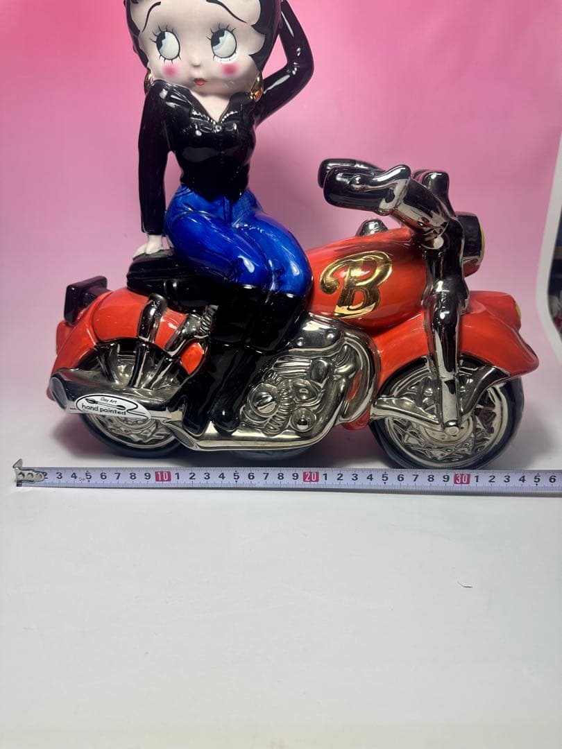 超希少 ベティ・ブープ Betty Boop バイク クッキージャー 外国製