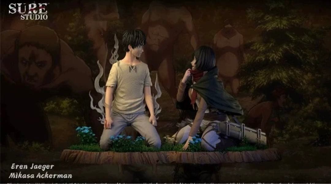 進撃の巨人 エレン ミカサ フィギュア ガレージキット