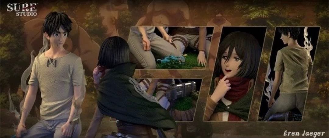 進撃の巨人 エレン ミカサ フィギュア ガレージキット