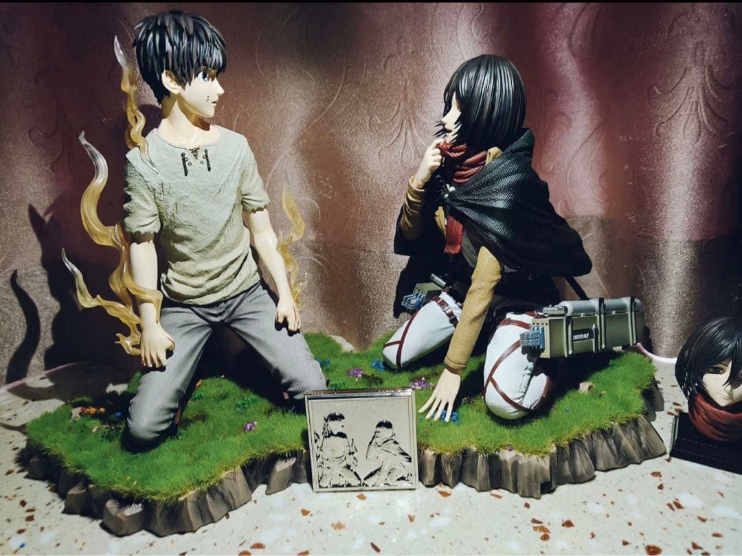 進撃の巨人 エレン ミカサ フィギュア ガレージキット