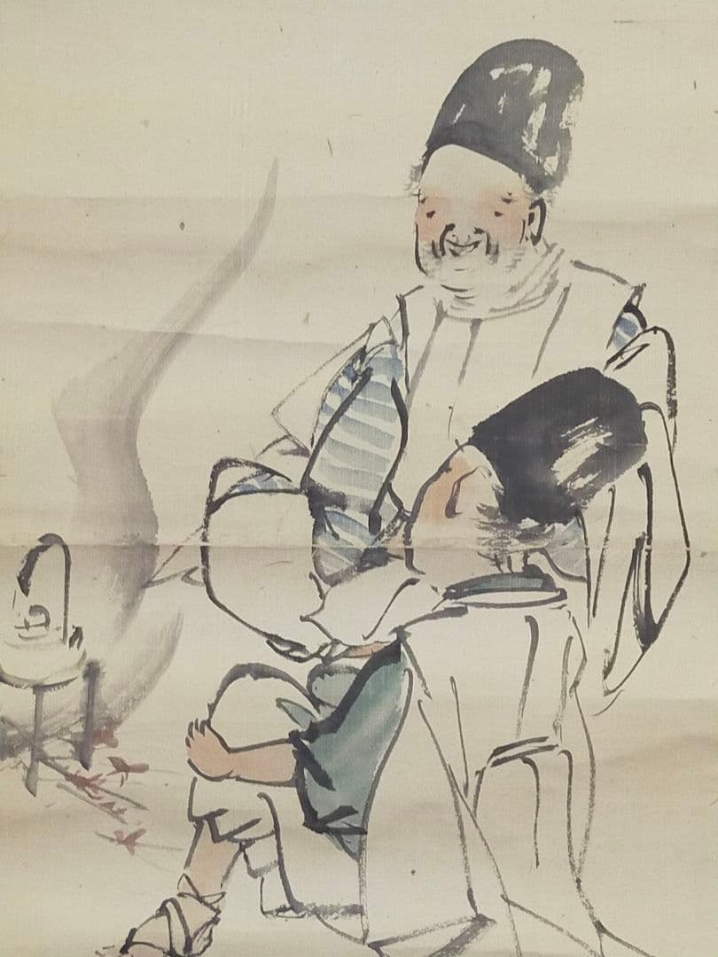 ♥【模写】 掛軸　前田青邨　人物　掛け軸　骨董品