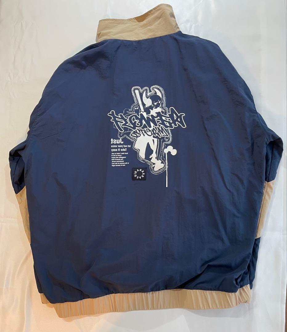 Eve 花嵐 Zip up jacket ジャケット ネイビー naby L