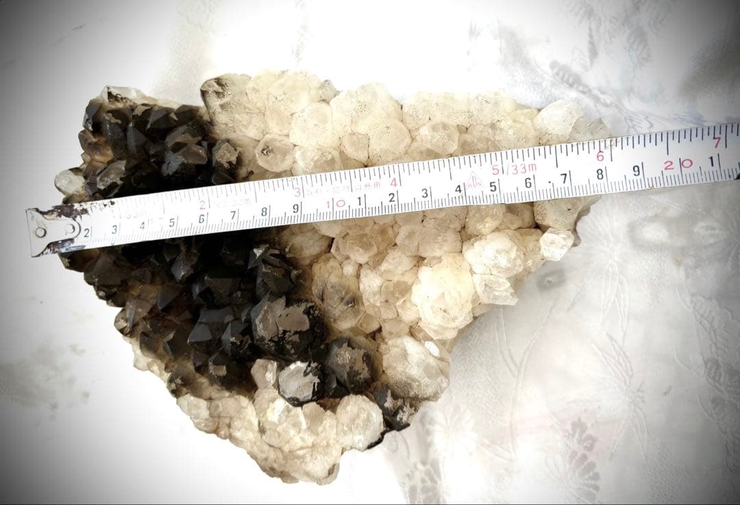 水晶のクラスター★天然石★ (ルチル・モリオン・リアクォーツの混在クラスター)