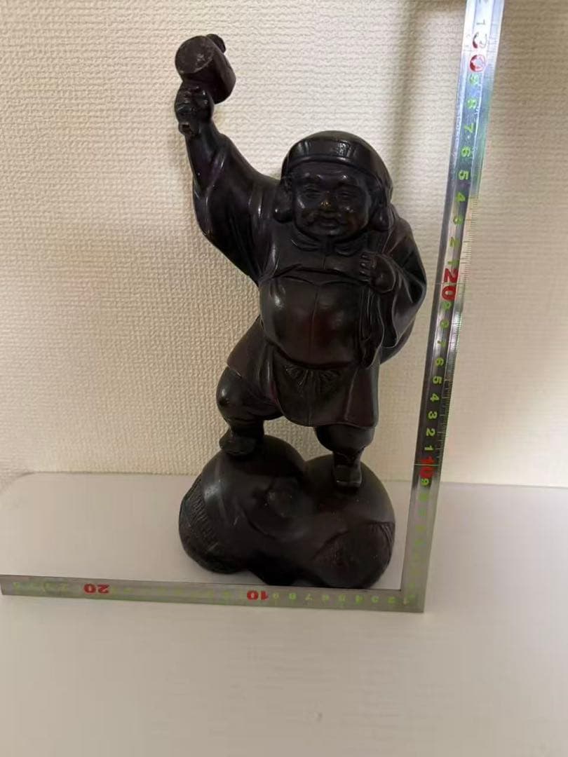 大黒天高岡銅器 大黒様の置物材質/銅製30.5cm年代物 商売繁盛