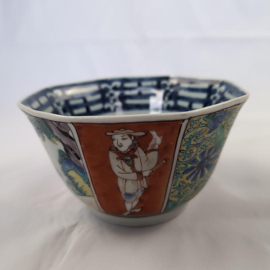 古伊万里深鉢　古伊万里南蛮人文深鉢色絵南蛮人文深鉢　伊万里阿蘭陀人文深鉢　深鉢