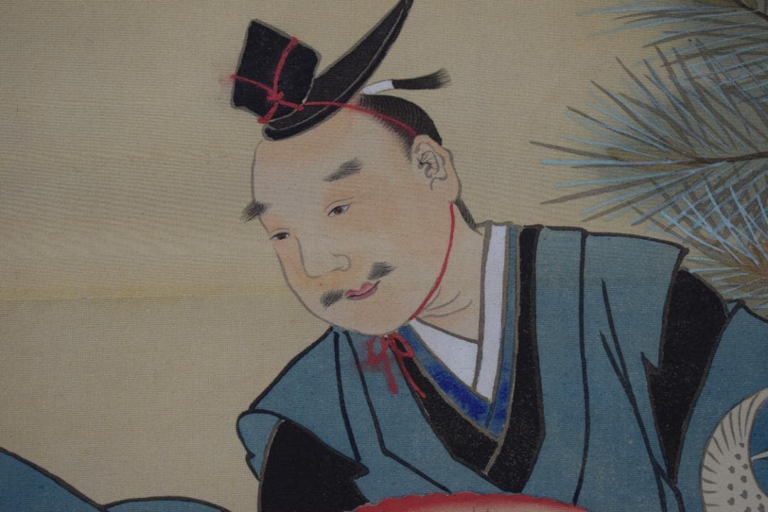 作者不詳/三河萬歳/正月掛/祝事掛/掛軸☆宝船☆Y-820　JM