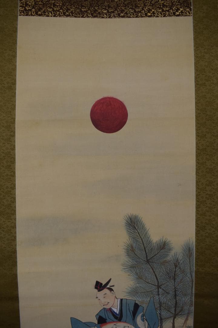 作者不詳/三河萬歳/正月掛/祝事掛/掛軸☆宝船☆Y-820　JM