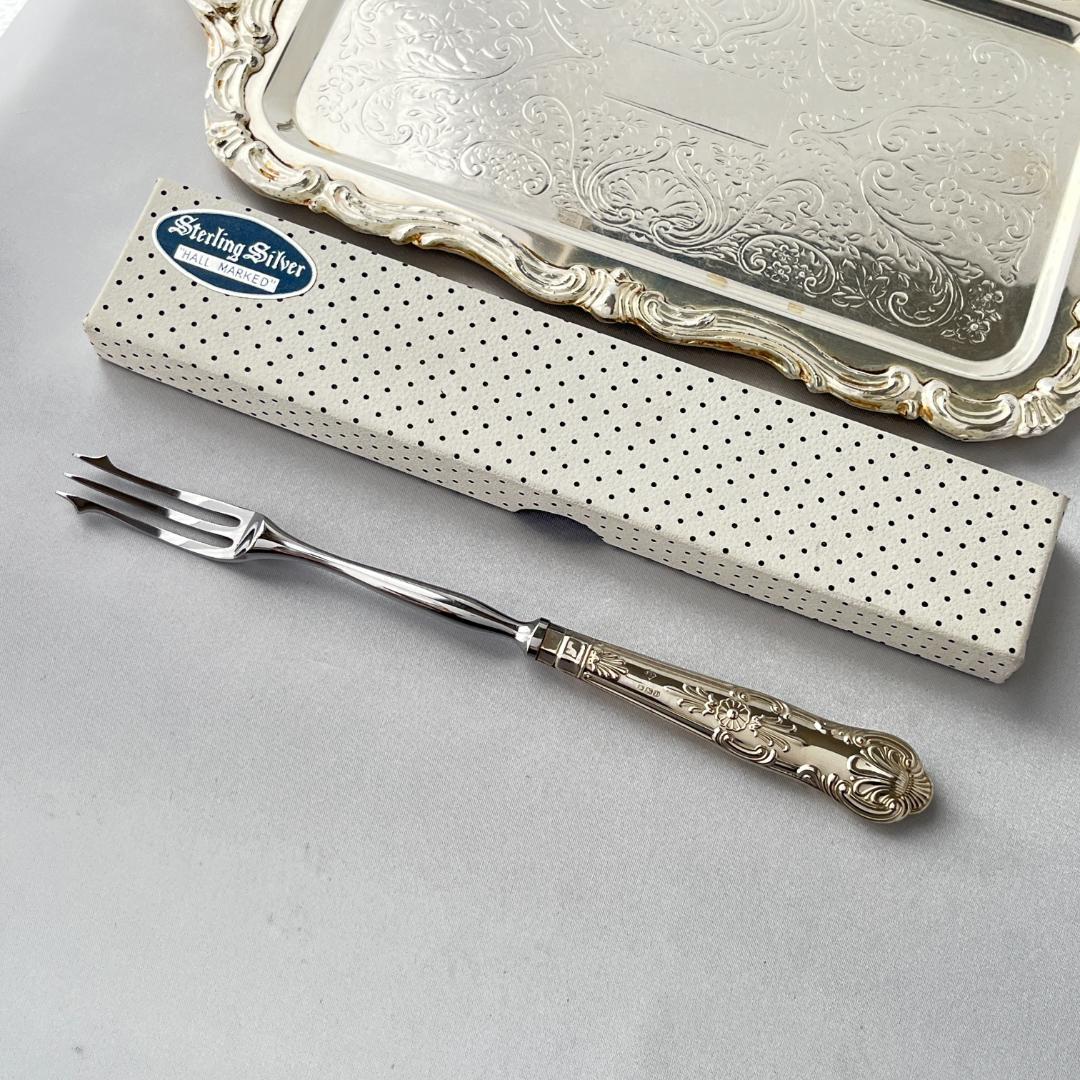 【Harrison Brothers】【純銀ハンドル】キングス　ピクルスフォーク