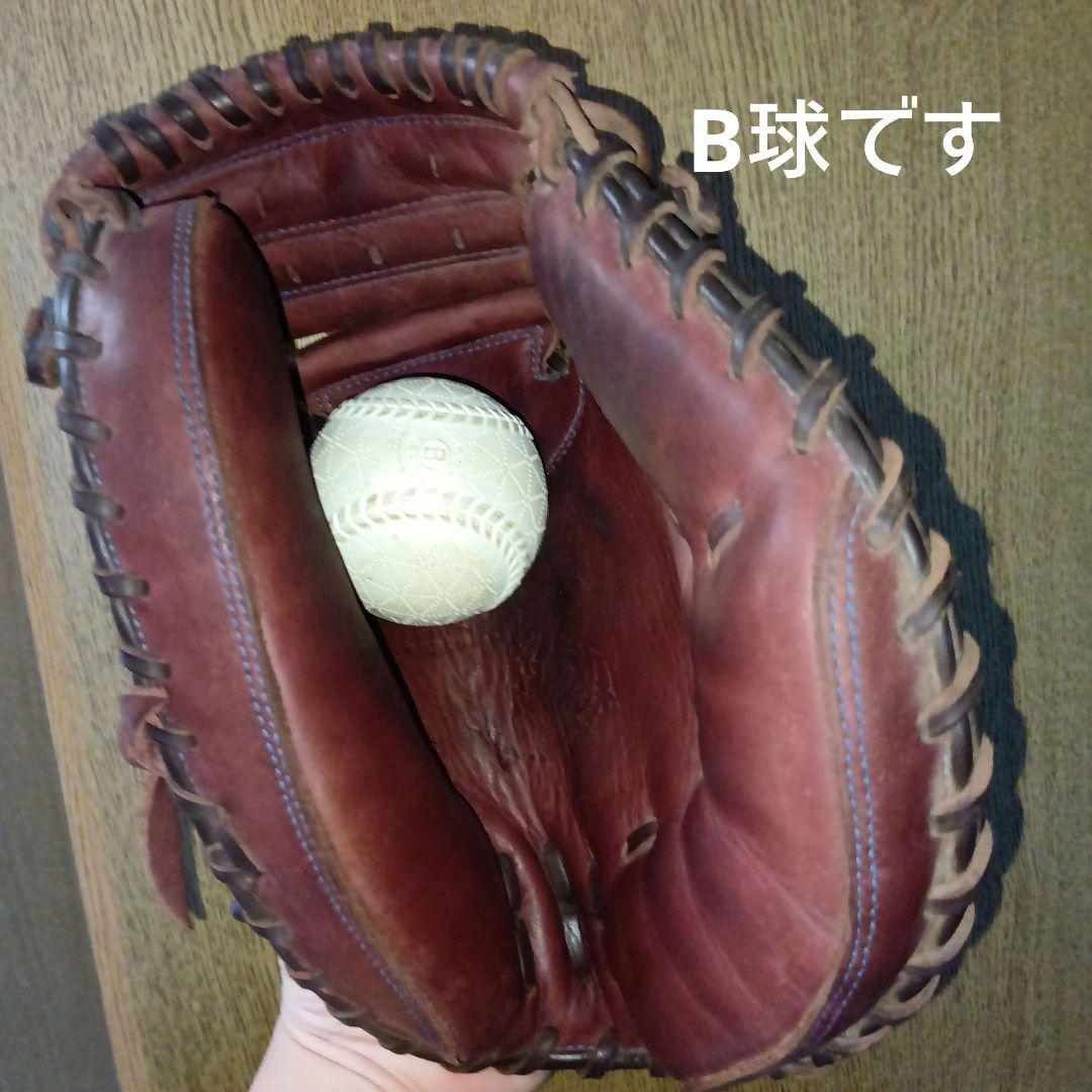 良品 ミズノ キャッチャーミット シリコンラベル ブルーラベル ブラウン　軟式用