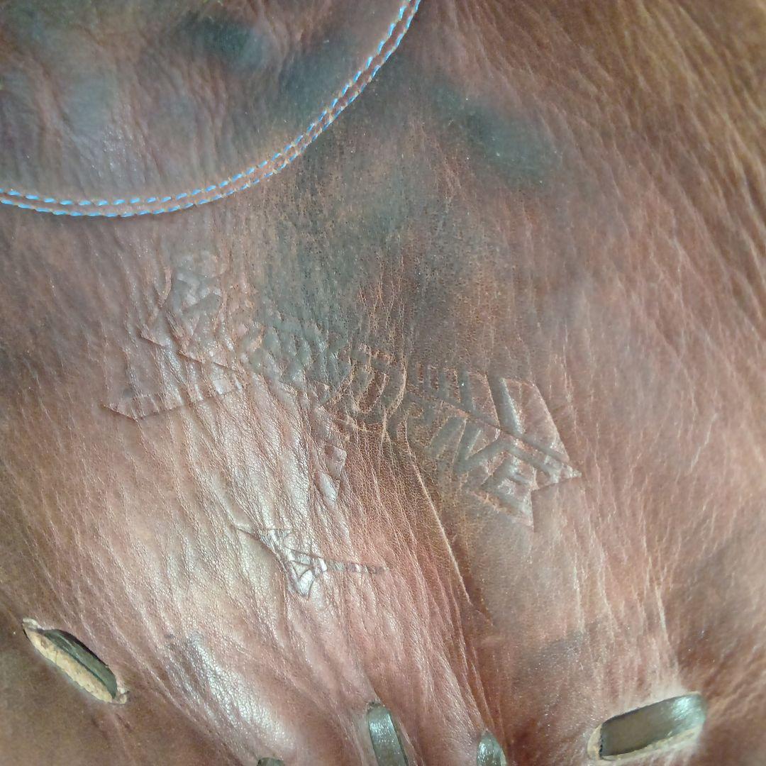 良品 ミズノ キャッチャーミット シリコンラベル ブルーラベル ブラウン　軟式用