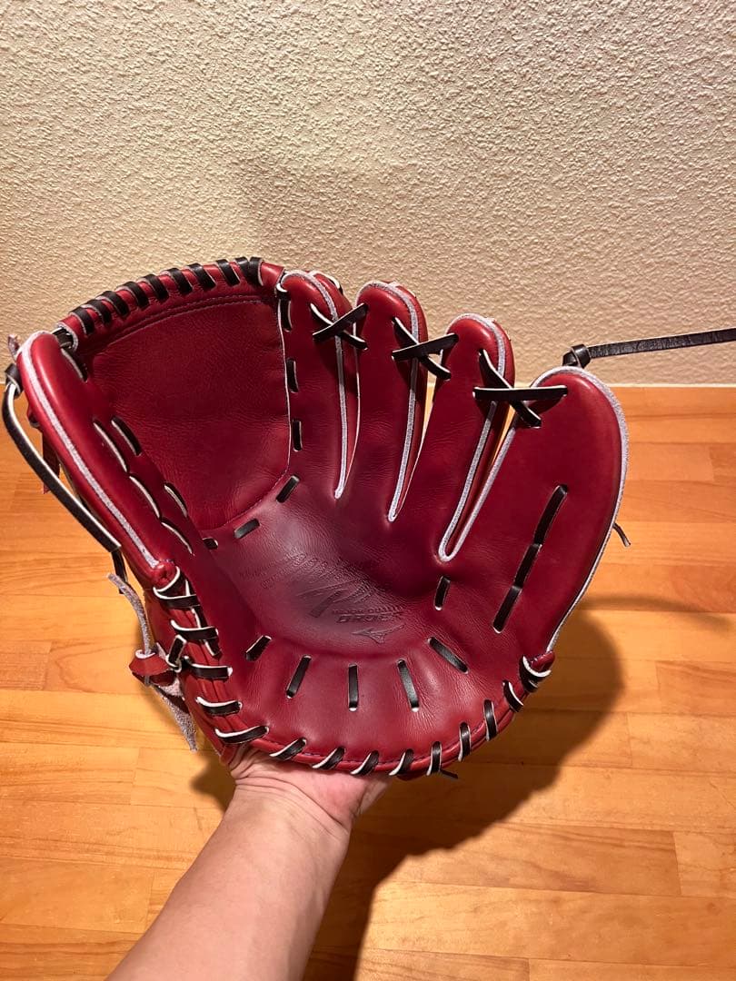 ミズノプロ オーダー 軟式 投手用 グローブ ボルドー 革質良好 即戦力