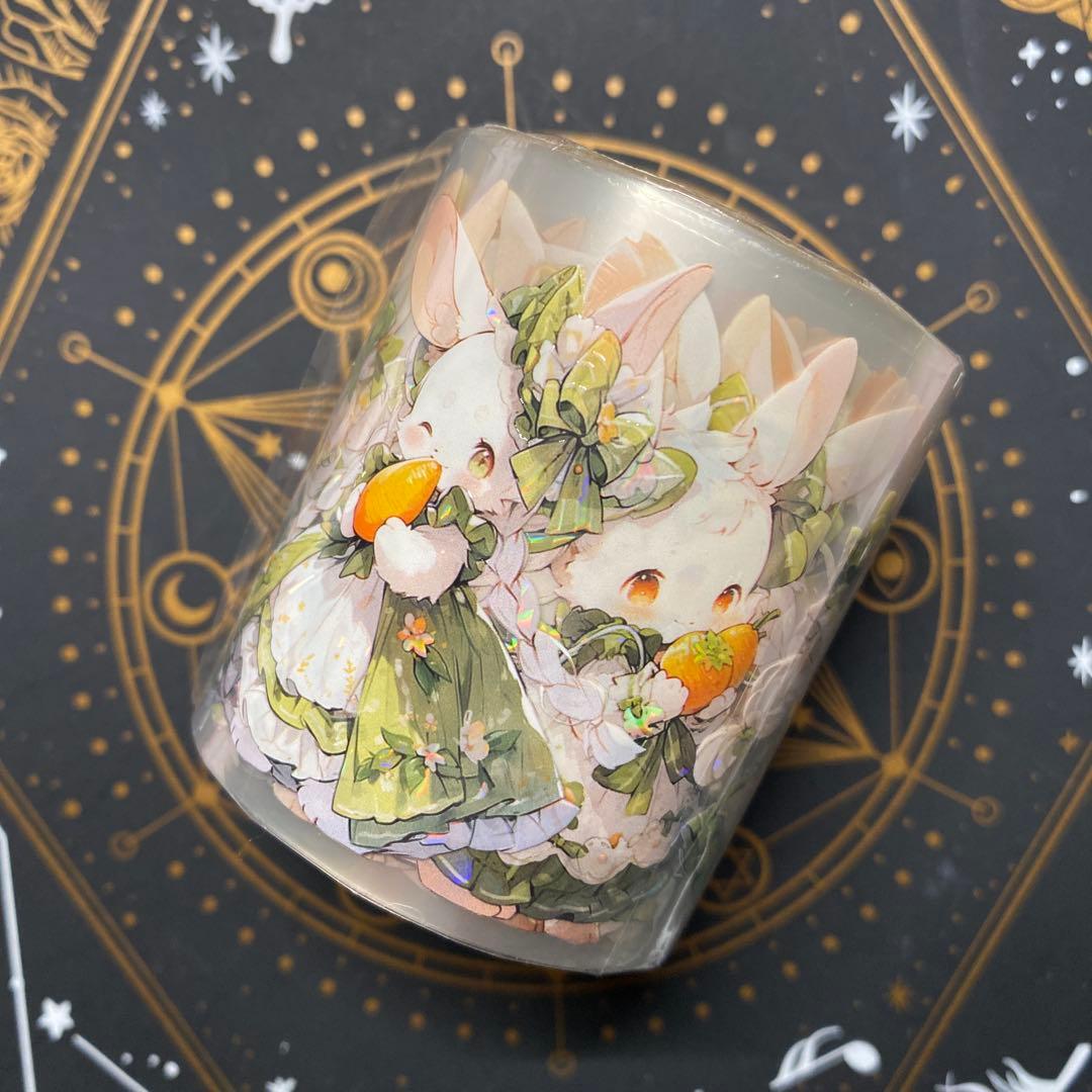 【P】海外　10m巻　貝殻光マスキングテープ　お花系/装飾系/動物系