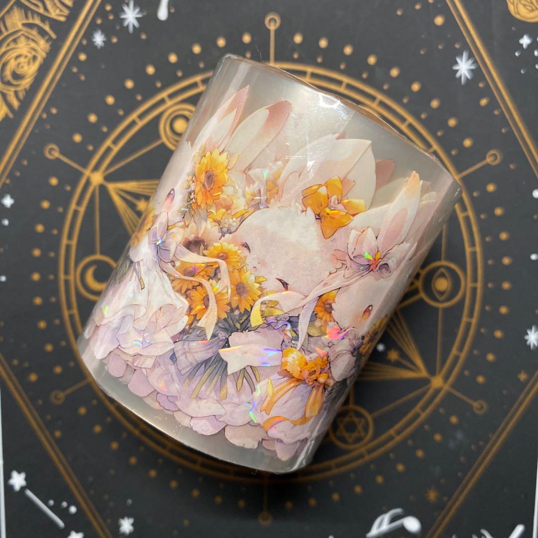 【P】海外　10m巻　貝殻光マスキングテープ　お花系/装飾系/動物系