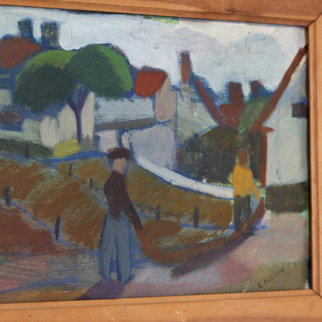 【超貴重・一点物】エリックホグラン　Erik Hoglund　油彩画　北欧アート