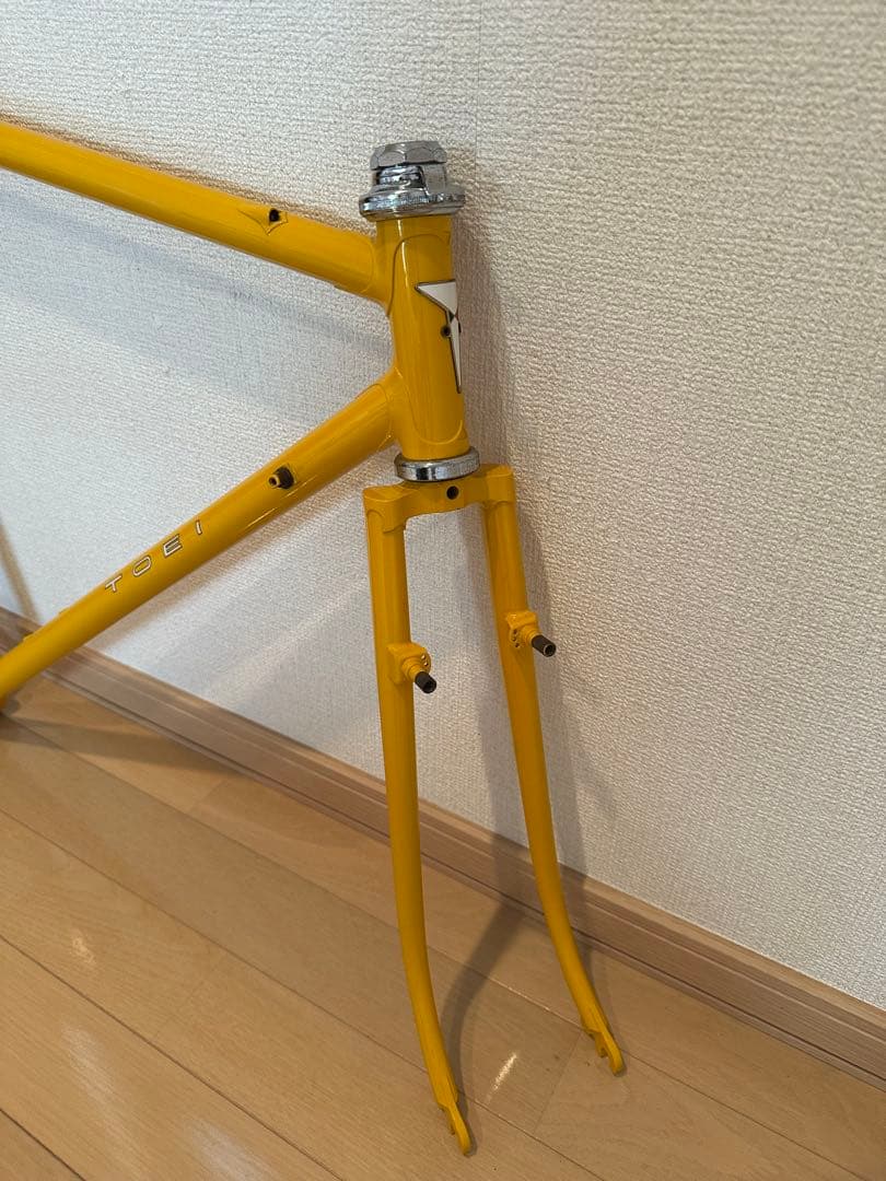 TOEI ロードバイクフレーム イエロー　トーエイ