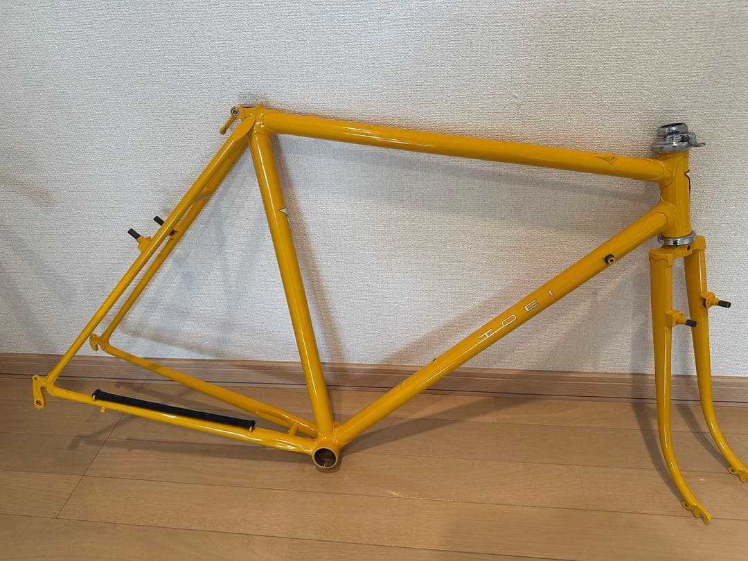 TOEI ロードバイクフレーム イエロー　トーエイ