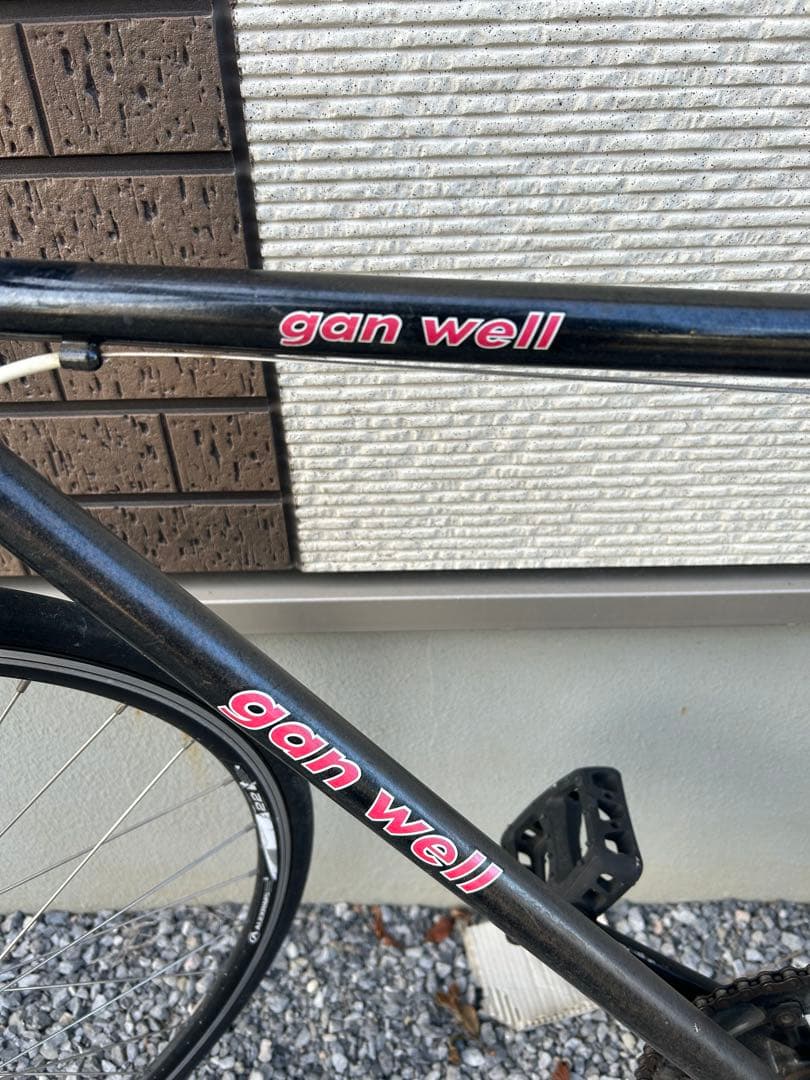 シングルスピードgan well 黒ピストバイク 自転車