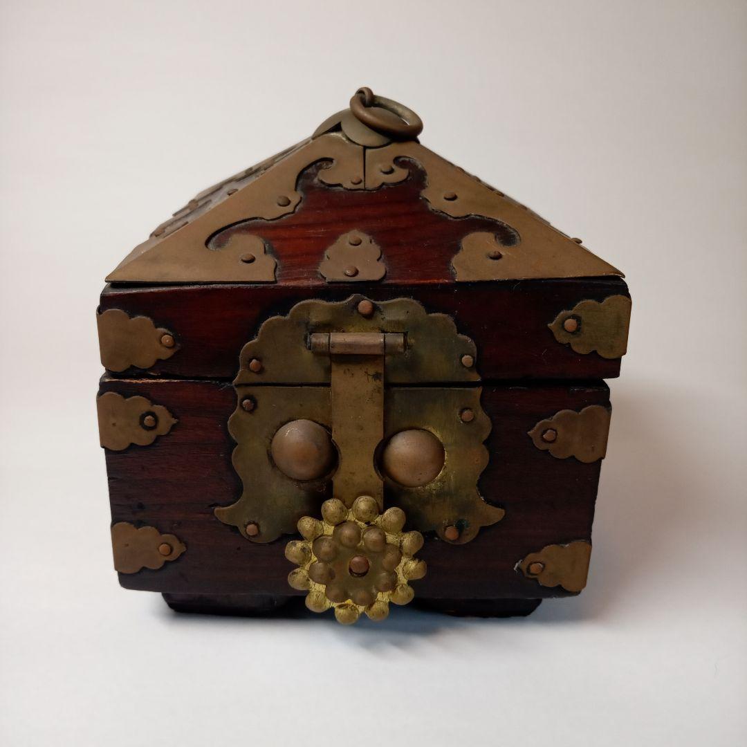 李朝　木製　箱　木箱　木工　李朝家具　骨董　アンティーク　韓国