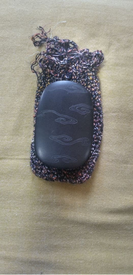 紅渓石硯、3代羊堂作品蓋つき