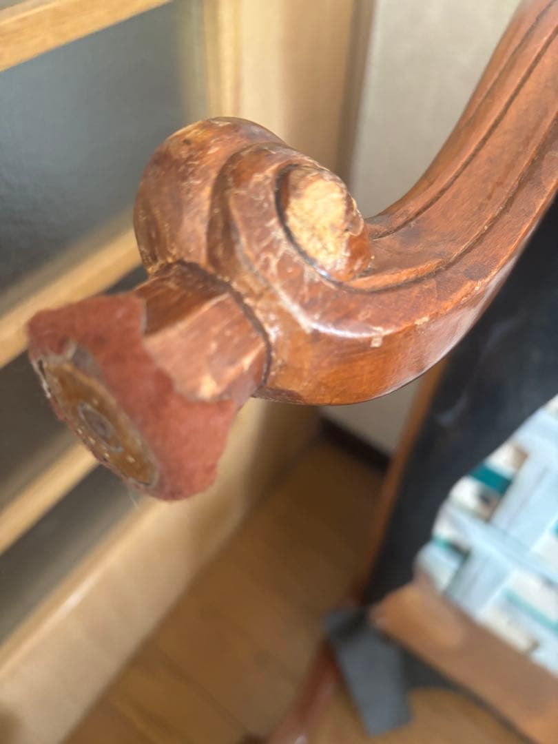 猫脚　ピンク ベルベット ヴィンテージ スツール　オットマン