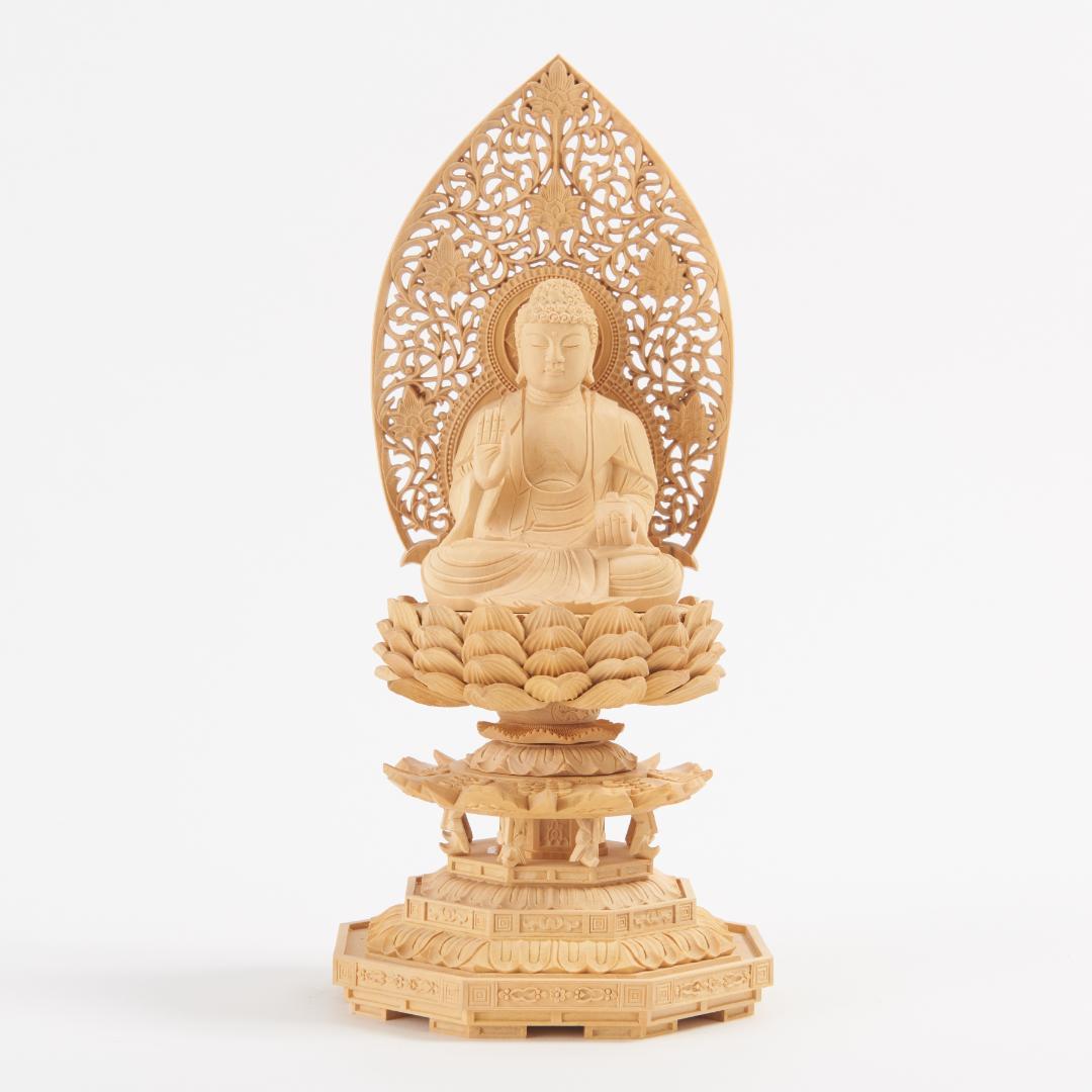 黄楊　２.５寸　薬師如来　仏像 032