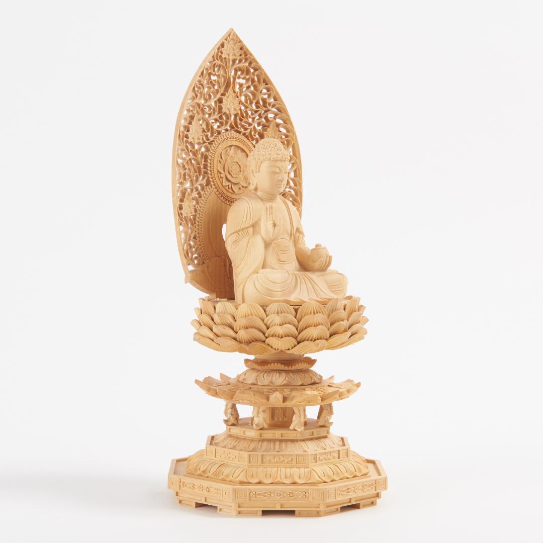 黄楊　２.５寸　薬師如来　仏像 032