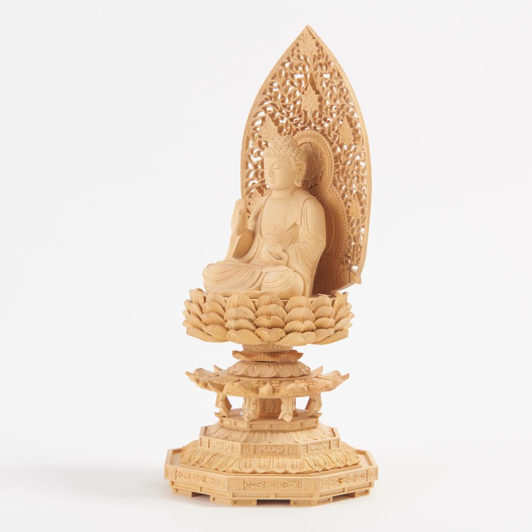 黄楊　２.５寸　薬師如来　仏像 032