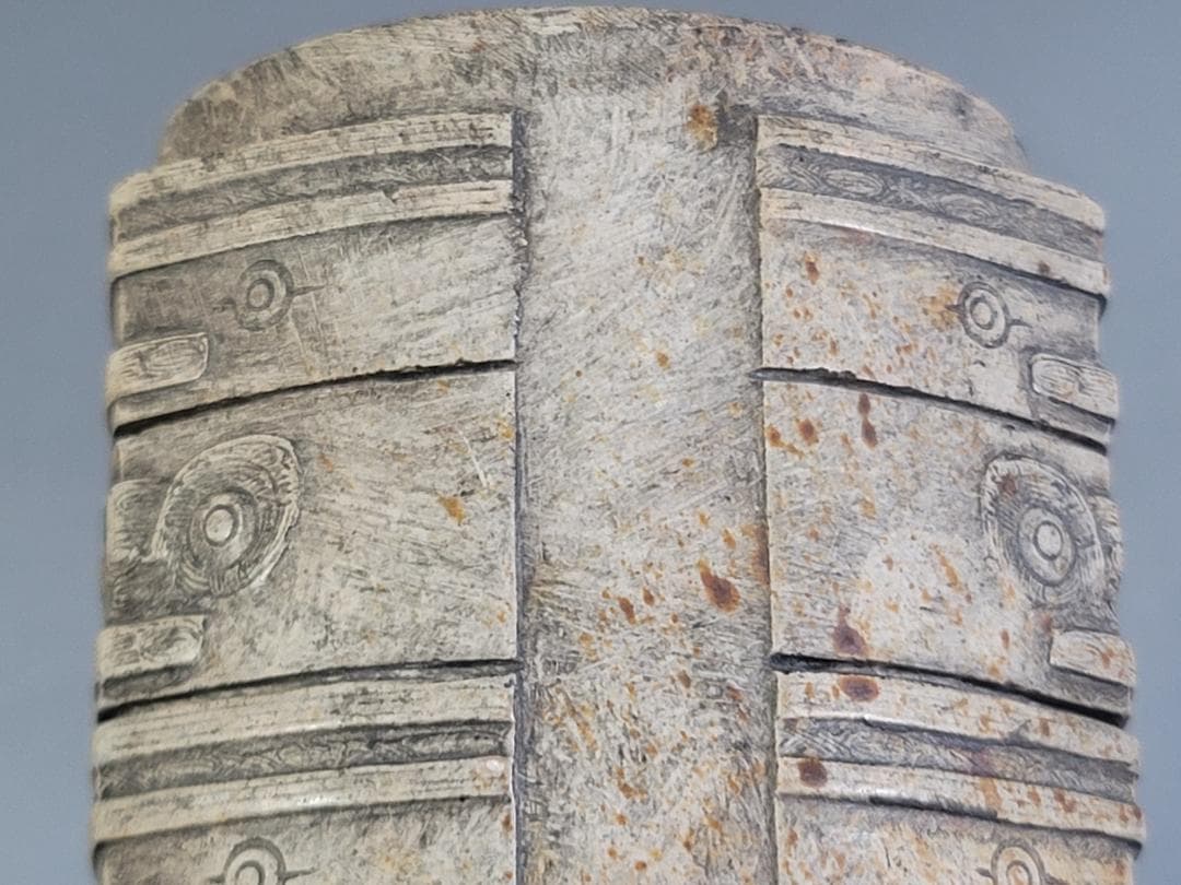 中国 玉石刻 幾何学模様 環 祭飾 DT566