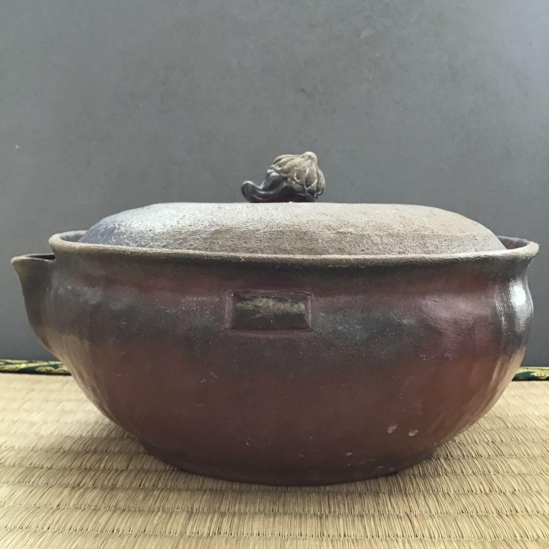 茶道具　備前焼　煎茶　湯さまし急須　窯元五郎辺衛造　栞　紙箱　S34MS