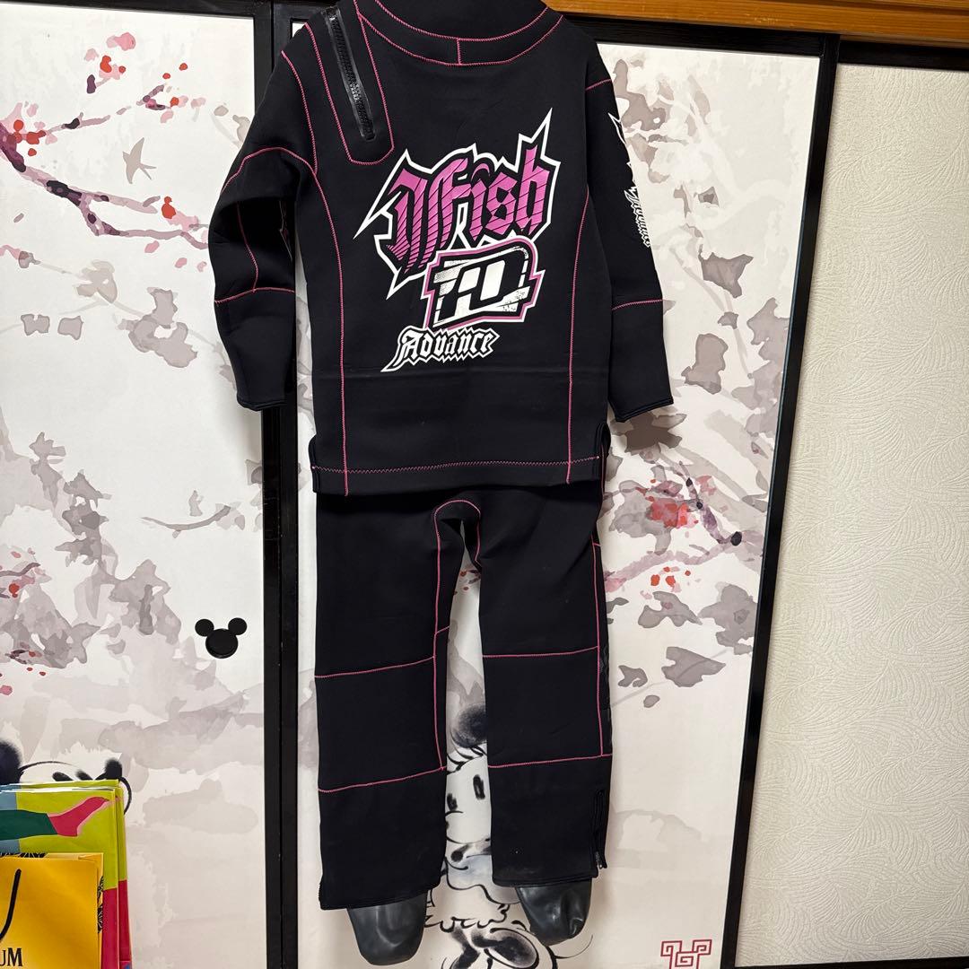 Advance ドライスーツ 黒 ピンク フルジッパー