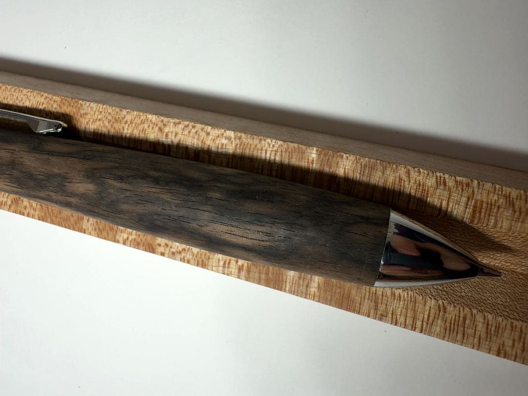 もも　工房楔　黒柿孔雀杢　トレチェーレ　ボールペン　筆記具