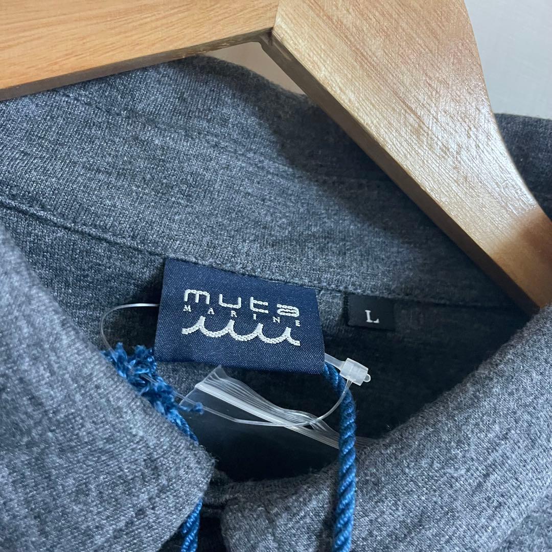 ★新品　muta MARINE ムータ　グレー 長袖ポロシャツ 　L