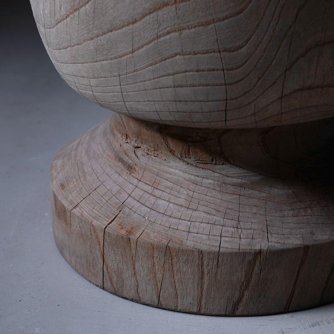 欅材 古い臼　木鉢 木皿 プランター オブジェ 古家具 古道具 アンティーク