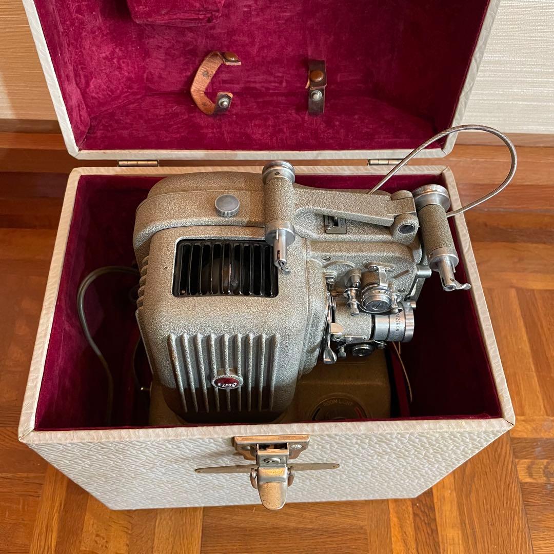 【匿名便】ELMO 8mm 映写機 E-80 ケース・外箱付き