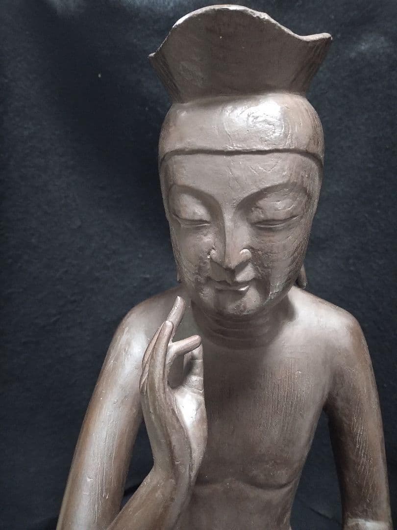 国宝彫刻第一号 広隆寺所蔵 「国宝 宝冠弥勒」 弥勒菩薩半跏思惟像 樹脂製