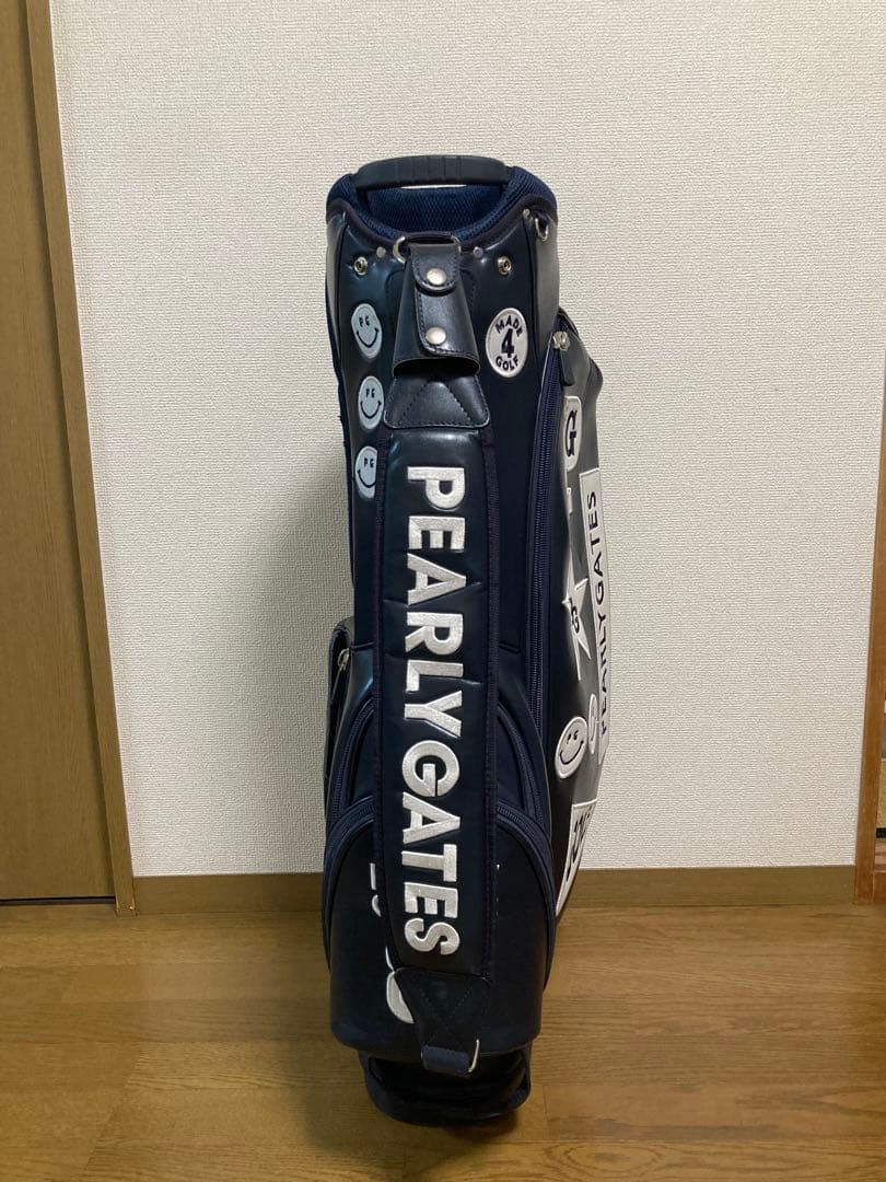 訳ありPEARLYGATES パーリーゲイツ キャディバッグ ネイビー スタンド