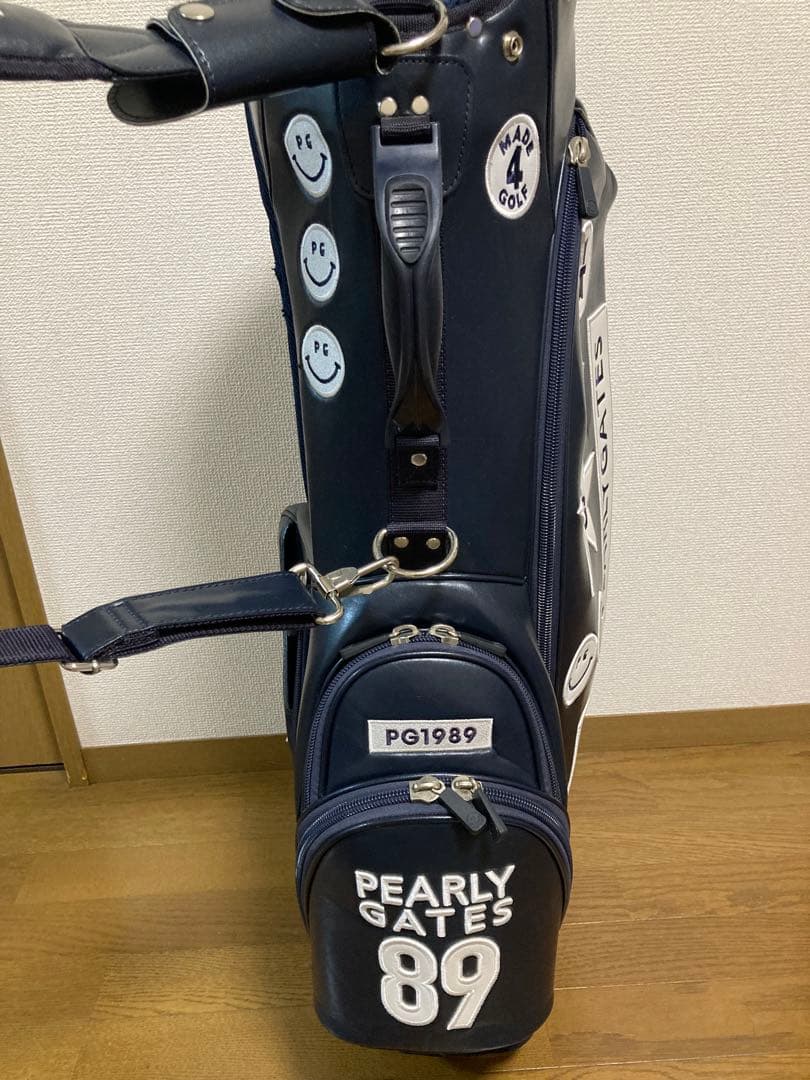 訳ありPEARLYGATES パーリーゲイツ キャディバッグ ネイビー スタンド